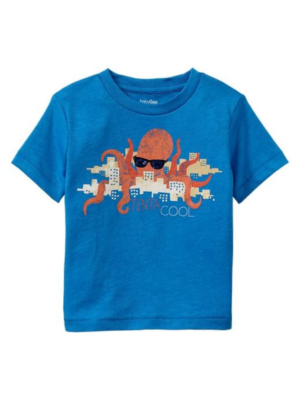 18-24 NWT Baby Gap t-shirt tee Octopus sunglasses city skyline tenta cool new